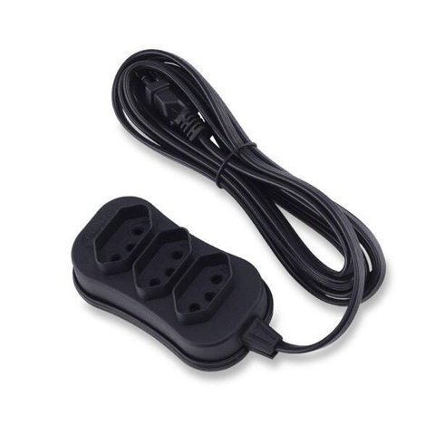 Extensão Tripolar Slim 3 Metros Preto Force Line
