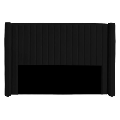 Cabeceira Casal Estofada para Cama Box Alicia Veludo Preto