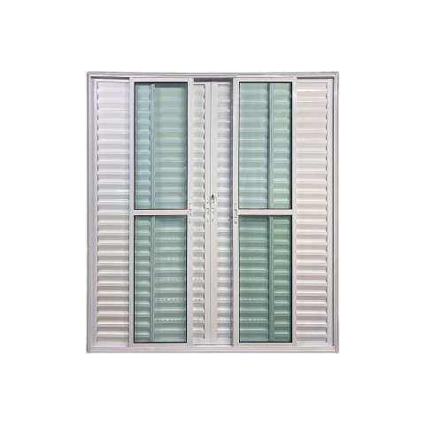 Porta Balcão 6 Folhas Alumínio Branco 210x160 Linha 25