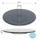 Ver imagem 2 de Prato Giratório 8mm Vidro Temperado Resistente Fumê 70cm