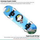 Ver imagem 2 de Skate Infantil Liga da Justiça Chibi Para Criança de 6 Anos Até 60Kg Bel Fix - Mulher Maravilha