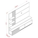 Ver imagem 5 de Estante Home Theater Suspenso Atena Cumaru - Madetec