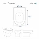 Ver imagem 3 de Assento Sanitário Tampa de Vaso Madeira Mdf Laqueado Carrara para Bacia Deca 6lpf - Cinza Claro