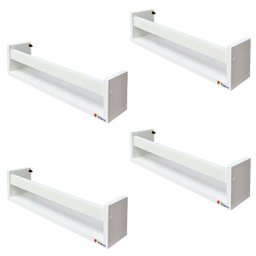 Revisteiro de Parede Branco em MDF kit 4pç Grande - 1