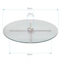 Ver imagem 2 de Centro De Mesa Giratório de Vidro e Inox304 Evolution 75cm