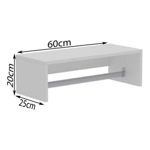 Cabideiro De Parede 60x20x25 100% em MDF
