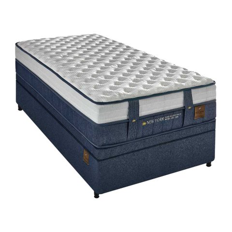 Cama Box Bau Solteiro Amerciano New York Fashion King Koil 96x203cm