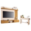 Ver imagem 1 de Painel Suspenso Lets Cinamomo Off White com Aparador Fiero Off White - Hb Móveis