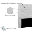 Ver imagem 4 de Cabeceira Dubai Para Cama Box King 195 cm Corino Branco - D’Rossi