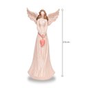 Ver imagem 1 de Anjo De Resina Decorativo Cor Rosa Com Coração 23cm