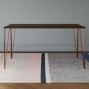 Ver imagem 4 de Mesa de Jantar Elen 140x80cm Tampo Amêndoa com Base Cobre - Cor: Marrom