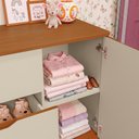 Ver imagem 4 de Quarto Infantil com Cama Auxiliar CB1502 1 Porta 3 Gavetas MDP BP 214cm Argila-Jequetiba Kappesberg