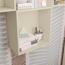 Ver imagem 5 de Quarto Infantil com Cama Auxiliar CB1502 1 Porta 3 Gavetas MDP BP 214cm Argila-Jequetiba Kappesberg