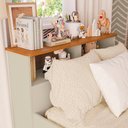 Ver imagem 6 de Quarto Infantil com Cama Auxiliar CB1502 1 Porta 3 Gavetas MDP BP 214cm Argila-Jequetiba Kappesberg