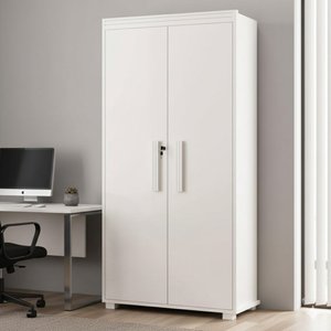 Armário Multiuso com Prateleiras Internas Multifuncional para Casa Toda:branco