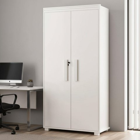 Armário Multiuso com Prateleiras Internas Multifuncional para Casa Toda:branco