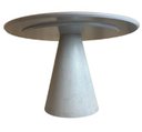 Ver imagem 2 de Mesa de Jantar Cone 140cm Cimento Queimado + Vidro Personal Decor Mesa de Jantar Cone Redonda