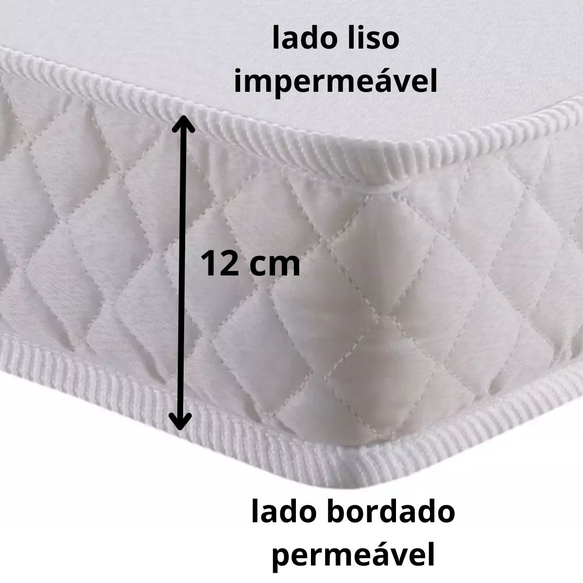 Colchão Bordado para Berço Padrão Americano D18 Prorelax - 3