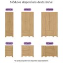 Ver imagem 6 de Cômoda Infantil 125cm 2 Portas e 4 Gavetas Dengo Multimóveis Mp4440 Madeirado
