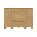 Ver imagem 7 de Cômoda Infantil 125cm 2 Portas e 4 Gavetas Dengo Multimóveis Mp4440 Madeirado