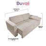 Sofá Retrátil e Reclinável 4 Lugares 2,20M Divino Mola Bonel Linho Bege Moderno - Duvali - 5