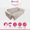 Sofá Retrátil e Reclinável 4 Lugares 2,20M Divino Mola Bonel Linho Bege Moderno - Duvali - 6