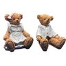 Casal De Ursinho Resina Sentado Decorativo 13,5cm Altura - 2