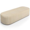 Ver mais imagens de Kit 02 Puffs Decorativo Orgânico para Living Quarto 160cm Doha W01 Linho Palha - Lyam Decor
