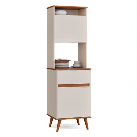 Armário Multiuso Alabama:offwhite/freijó