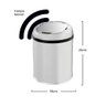 Lixeira Automática Inox 3 Litros Premium Sensor Banheiro Cozinha Escritório Kzi - 2