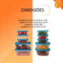 Ver imagem 2 de Conjunto Kit de 10 Potes com Tampa para Marmita e Alimentos