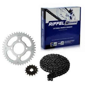 Kit Relacao Transmissao Cg Fan 125 2014 a 17 Riffel Titanium
