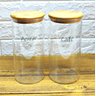 Pote Porta Mantimento Vidro Tampa De Bambu 1,4l Hermético - Transparente - Açucar - 9
