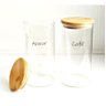 Pote Porta Mantimento Vidro Tampa De Bambu 1,4l Hermético - Transparente - Açucar - 4