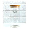 Pote Porta Mantimento Vidro Tampa De Bambu 1,4l Hermético - Transparente - Açucar - 7