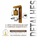 Ver imagem 2 de Luminária Parede Arandela Argel Madeira Demolição Soquete E27 Bivolt