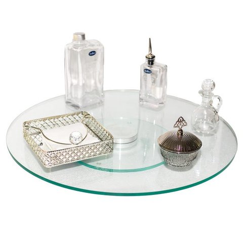 Prato Giratório De Vidro Temperado Super Resistente 80cm