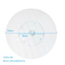 Ver imagem 2 de Centro De Mesa Giratório De Vidro Transparente 70cm