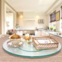 Ver imagem 4 de Centro De Mesa Giratório Decorativo De Vidro 50cm
