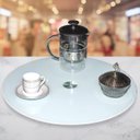 Ver imagem 1 de Centro de Mesa Giratório Vidro Temperado 8mm Branco 45cm