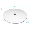 Ver imagem 2 de Centro de Mesa Giratório Vidro Temperado 8mm Branco 45cm