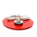 Ver imagem 2 de Centro De Mesa Giratório Vidro Temperado 8mm Vermelho 45cm