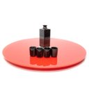 Ver imagem 1 de Centro De Mesa Giratório Vidro Temperado 8mm Vermelho 45cm