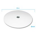 Ver imagem 4 de Centro De Mesa Giratório Vidro Temperado 8mm Branco 60cm