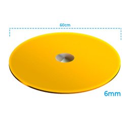 Centro De Mesa Giratório Vidro Temperado 6mm Amarelo 60cm - 2