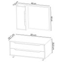 Ver imagem 4 de Conjunto 4 Peças para Banheiro Bn3600x43x44x45 Amendoa Branco Tecno Mobili