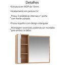 Ver imagem 7 de Conjunto 4 Peças para Banheiro Bn3600x43x44x45 Amendoa Branco Tecno Mobili