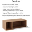 Ver imagem 5 de Conjunto 4 Peças para Banheiro Bn3600x43x44x45 Amendoa Branco Tecno Mobili