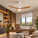 Ver imagem 2 de Ventilador de Teto com LED 18W Multicor Air Havana Opus 1400LM 3 Pás Madeira + Controle ST3359