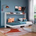 Ver imagem 1 de Cama de Solteiro Articulável Horizontal com Nichos Branca